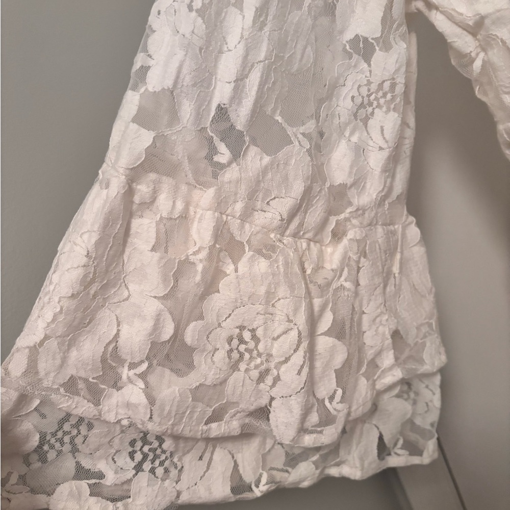 Velzera Cream Bell Sleeve V-Neck Sundress - Picture 3 of 8
